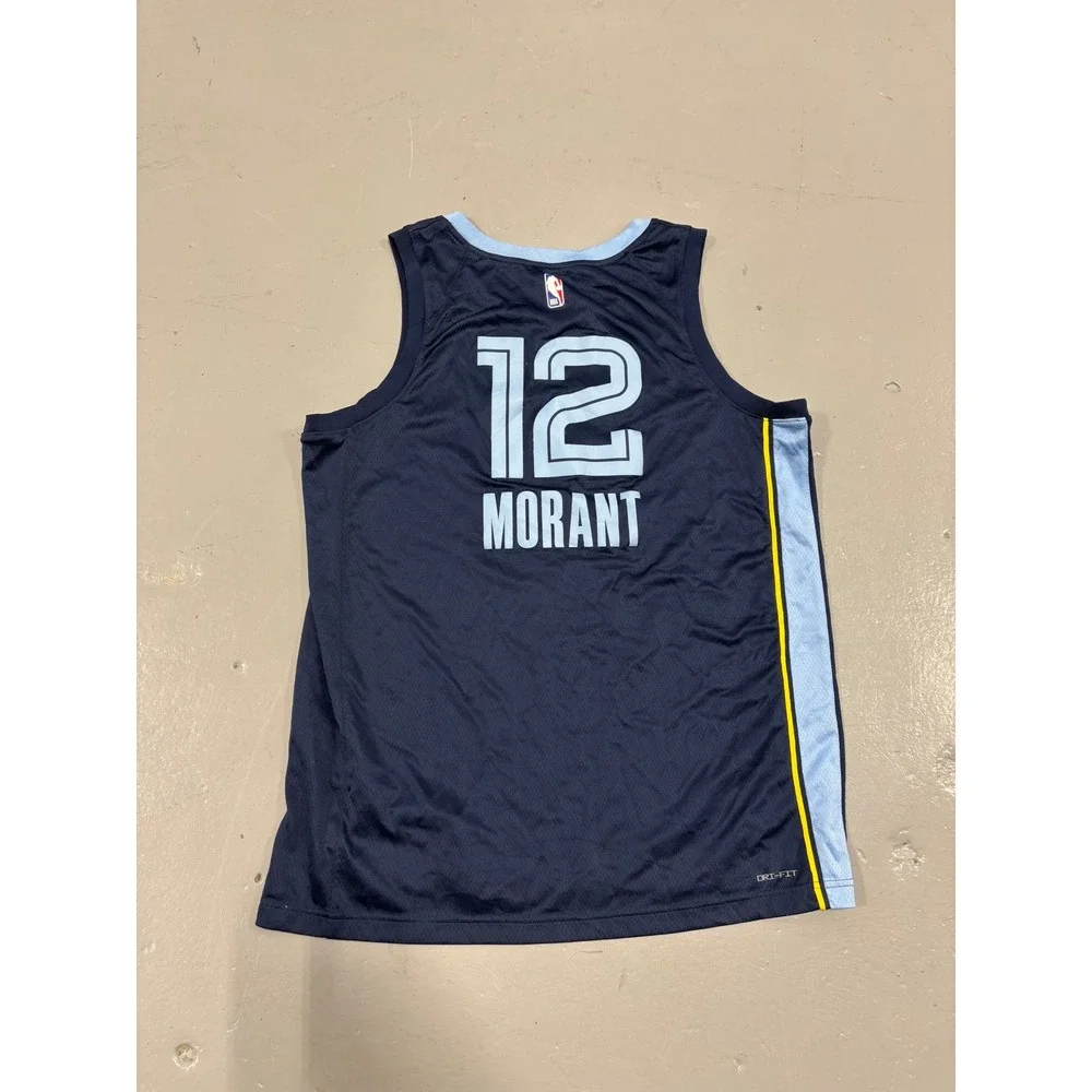Nike Memphis Grizzlies Ja Morant 12 Icon Edition Swingman Jersey Navy Mens 52 XL